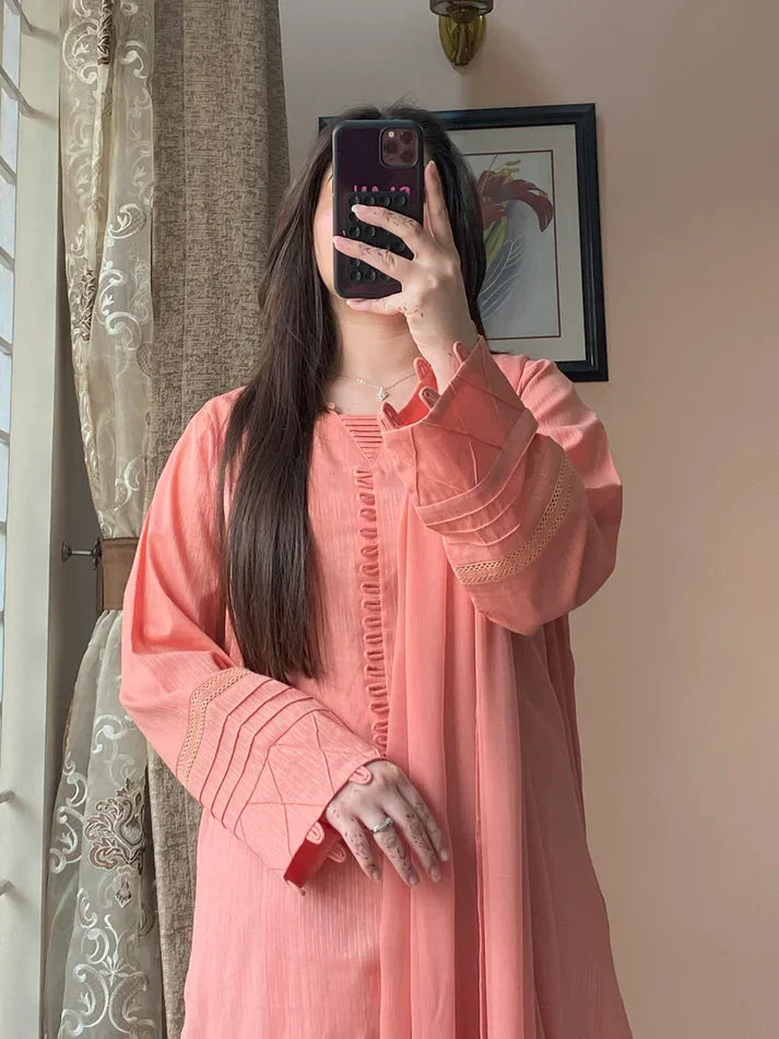 2 Piece Soft Cambric Stitch Suit 204