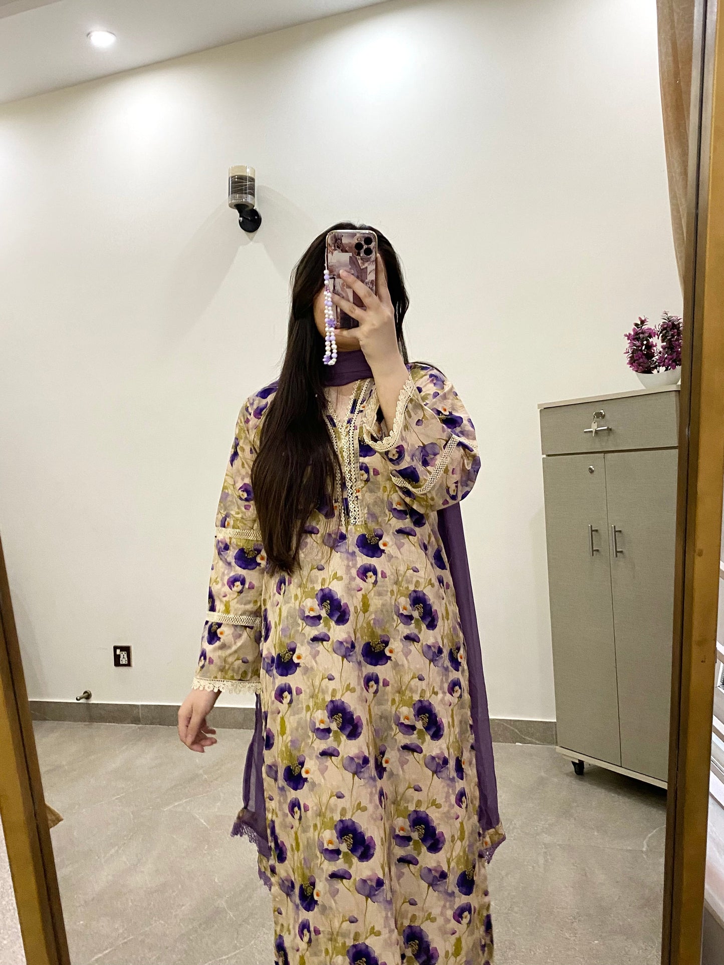 3 Piece -Lawn Printed Stitched Dress -239