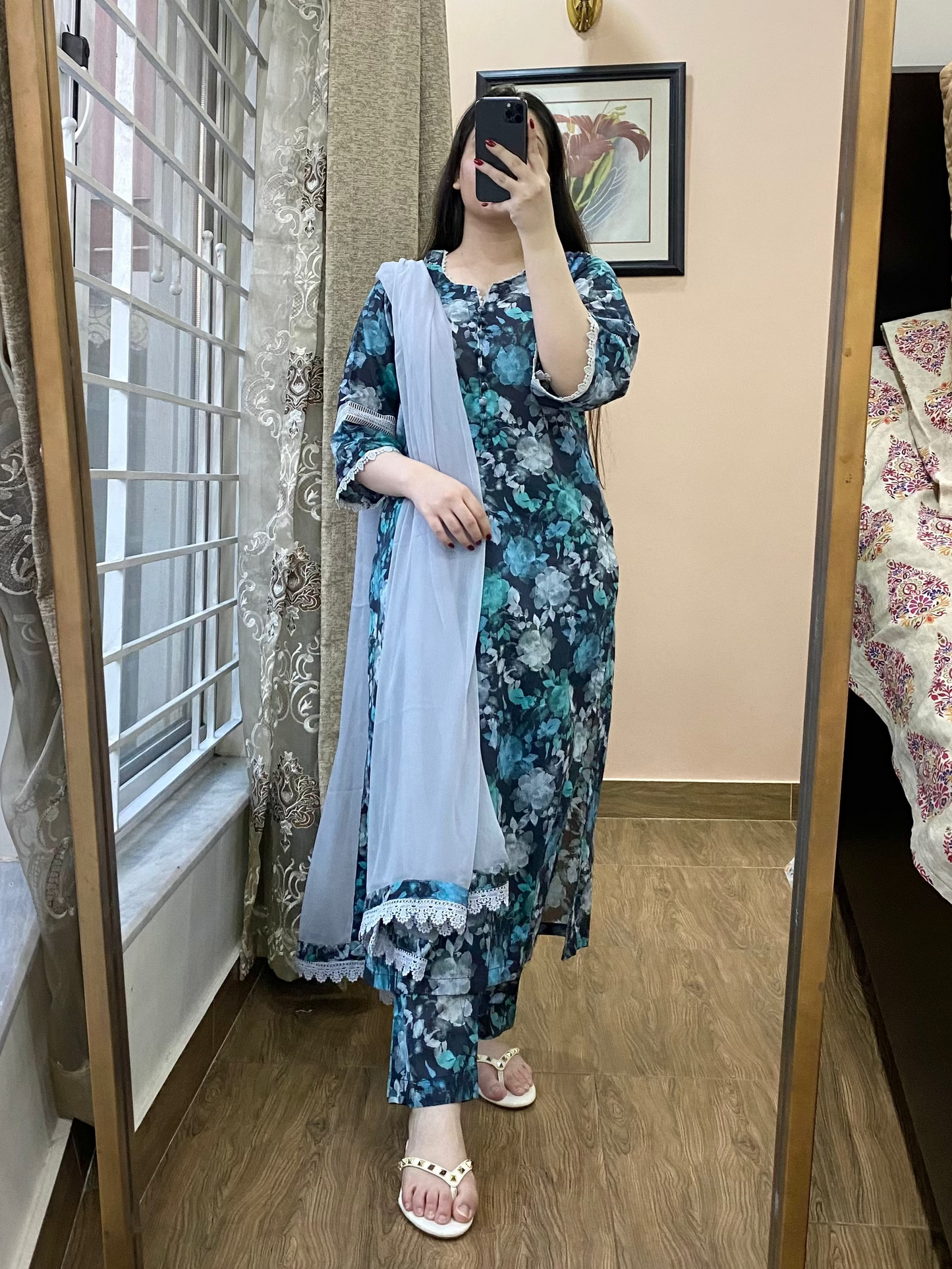 3 Piece - Lawn Printed Stitched Dress - 097