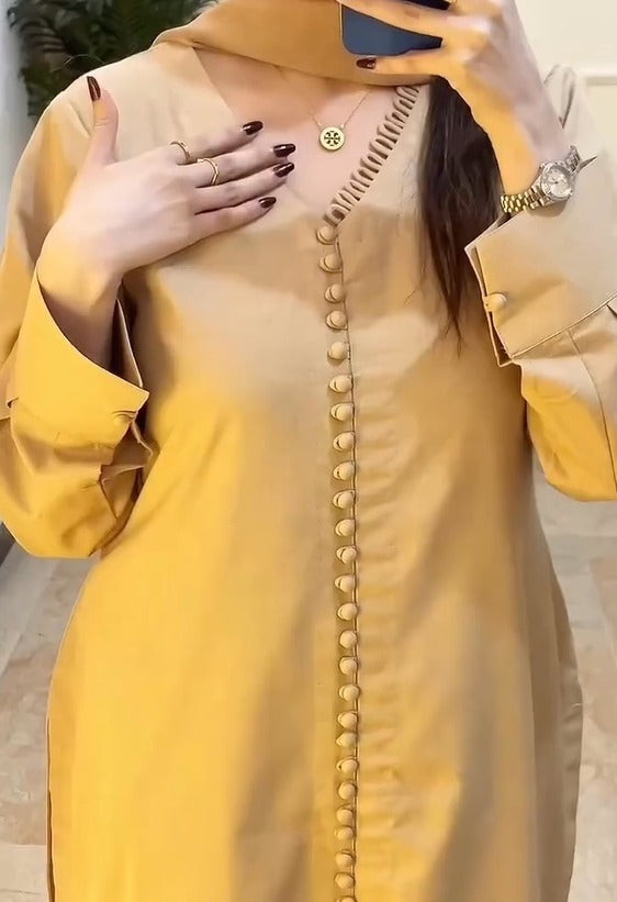 3 Piece Soft Khaddar-Stitched Dress - 049