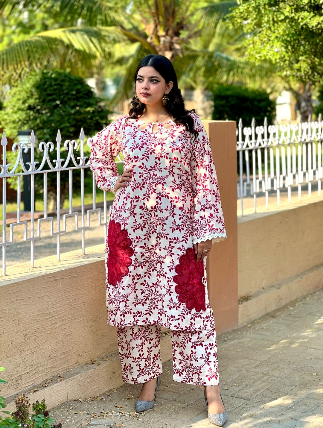 2 PC Khaddar Stitched Suit - 041 White
