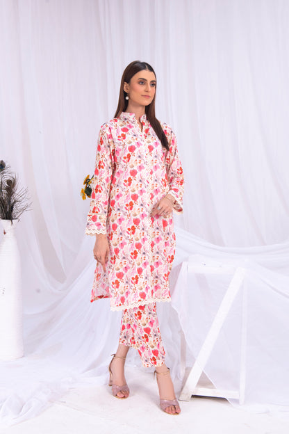 2 PC Premium Stitched Suit - Noor 023