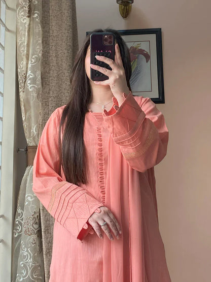 3 Piece Soft Cambric Stitch Suit 240