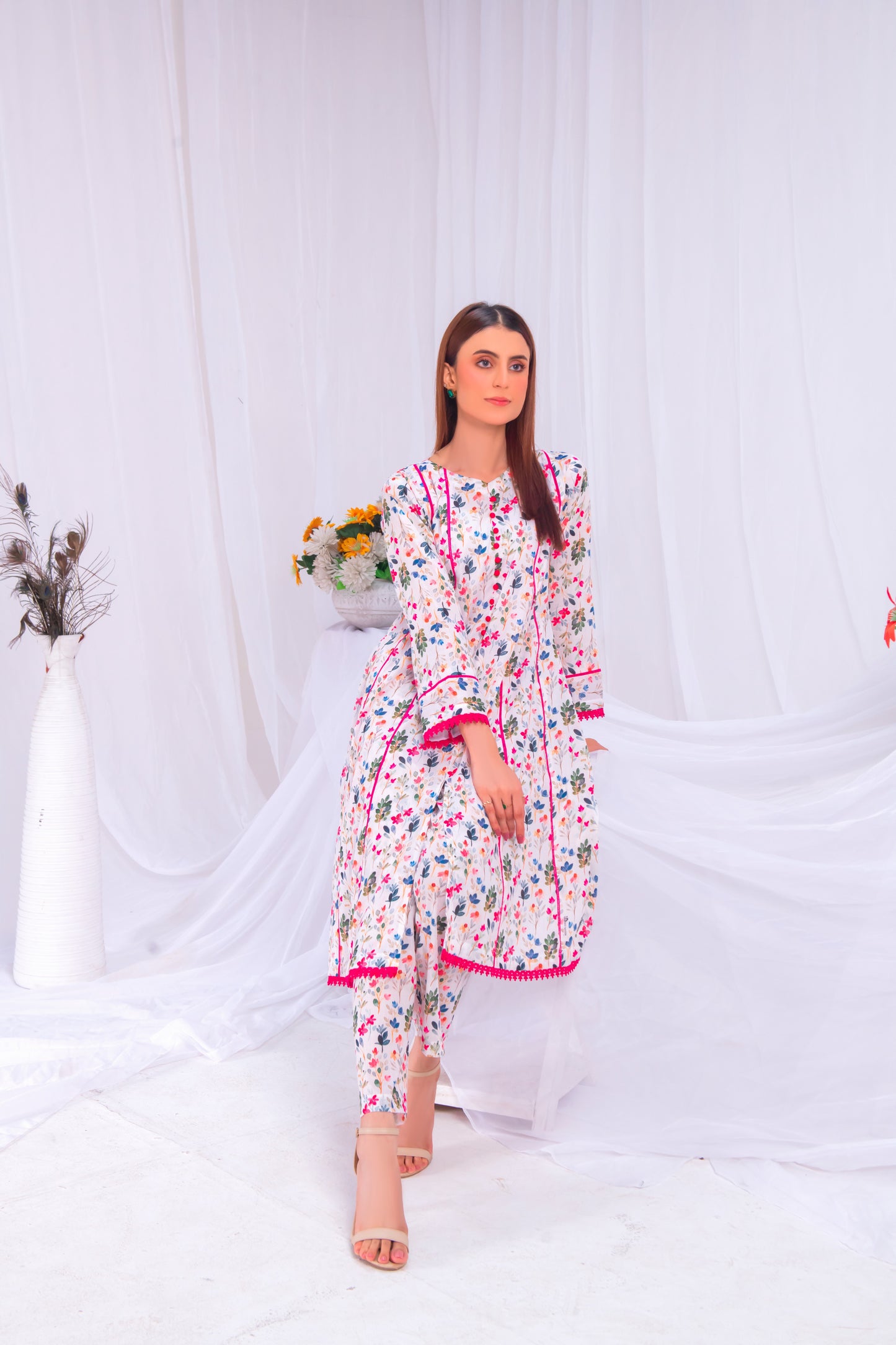 2 PC Premium Stitched Suit - Noor 022