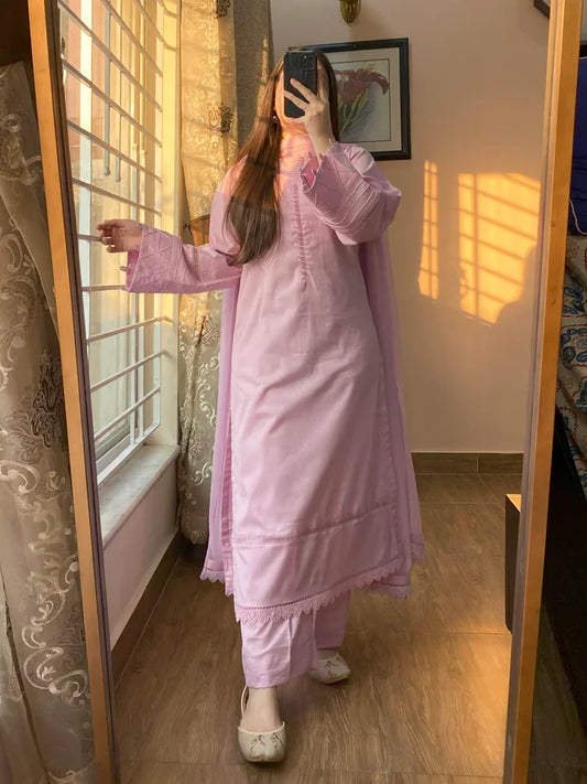 2 Piece - Pure Lawn Stitched Dress-208