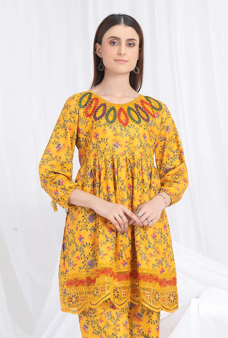 Cut Work Embroidered Suit - SP 042