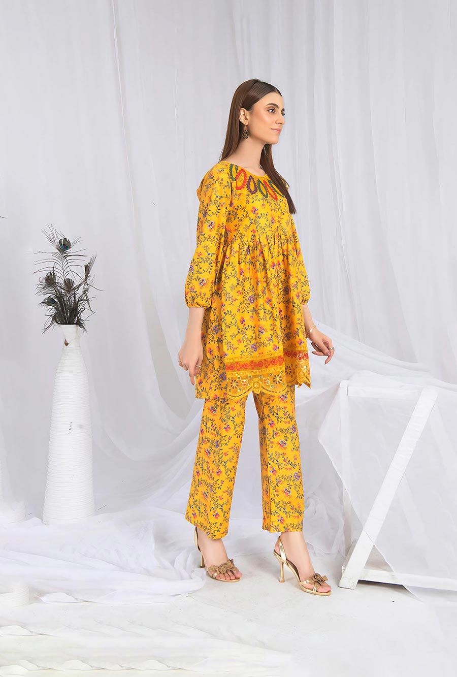 Cut Work Embroidered Suit - SP 042