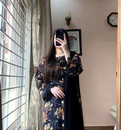 3 Piece Premium Lawn Stitched Dress- 086