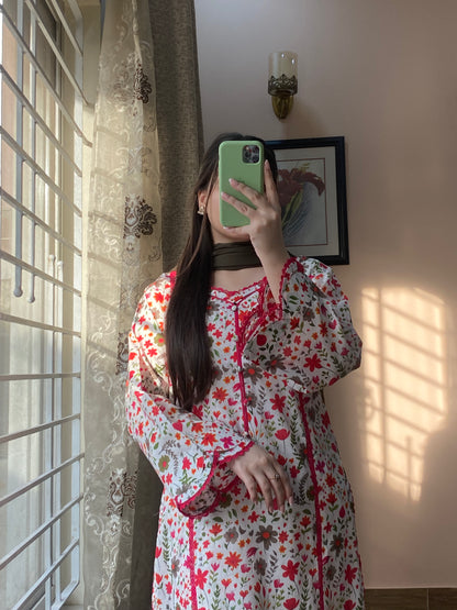 3 Piece - Cotton Lawn Stitched Dress - 072