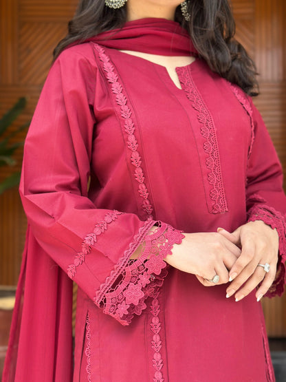 3-Piece Premium Lawn Stitched Suit-289
