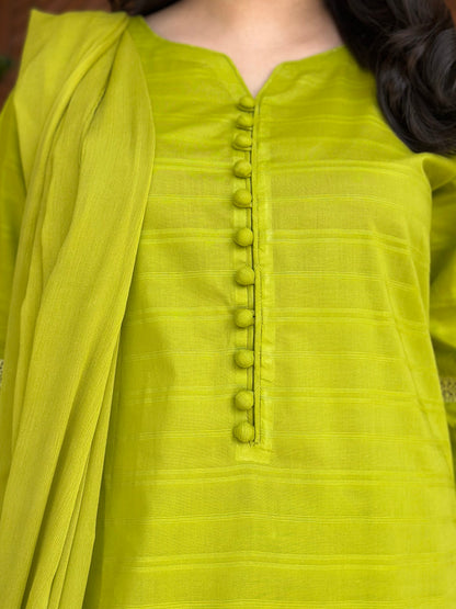 3-Piece Premium Lawn Stitched Suit-293