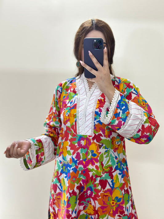 2 Piece Lawn Stitched Suit