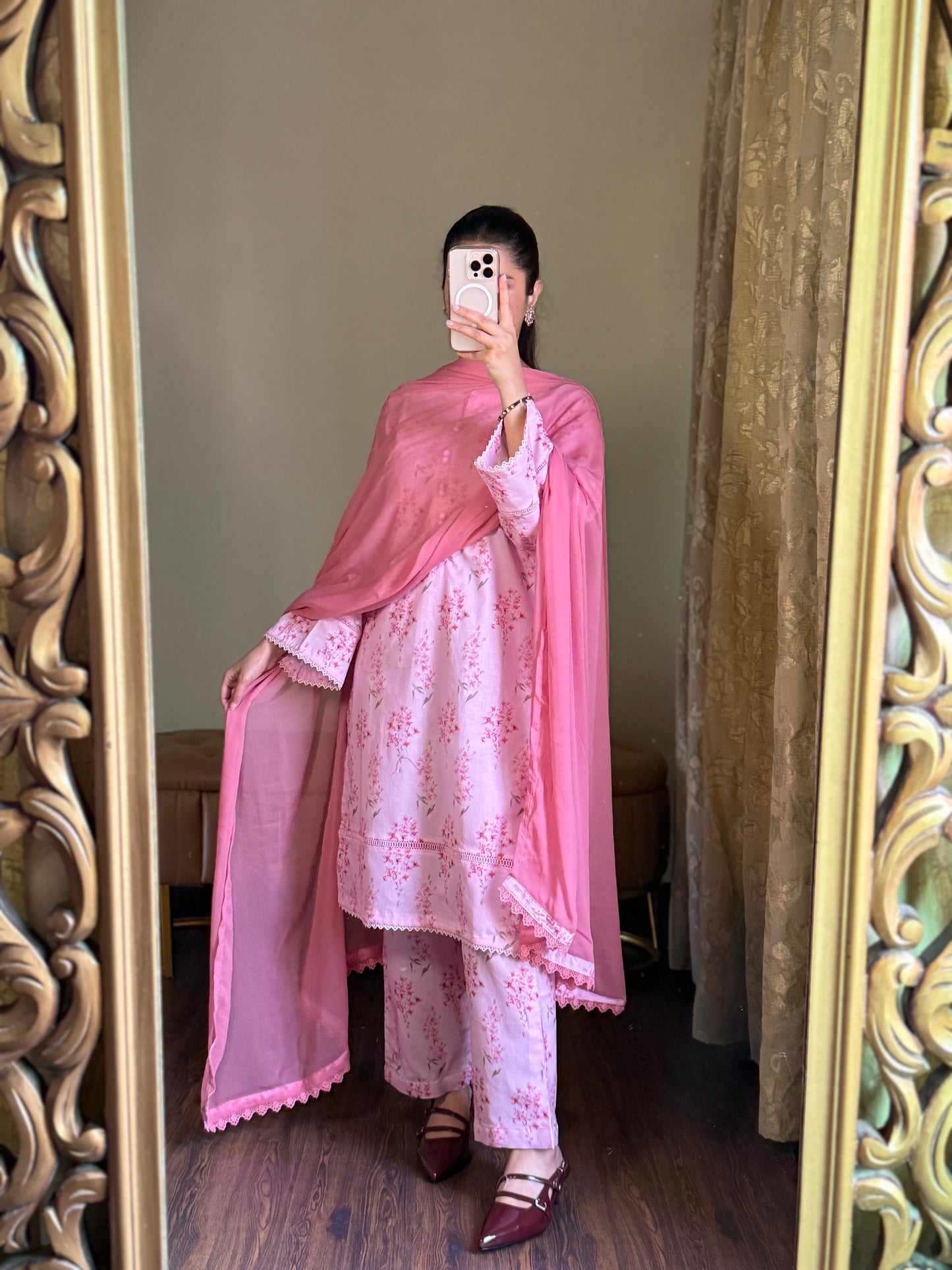 3-Piece Premium Lawn Stitched Dress -257