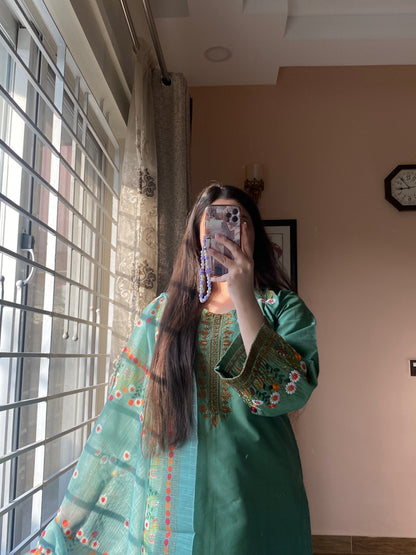 3-Piece Embroidered Lawn Stitched Dress-115