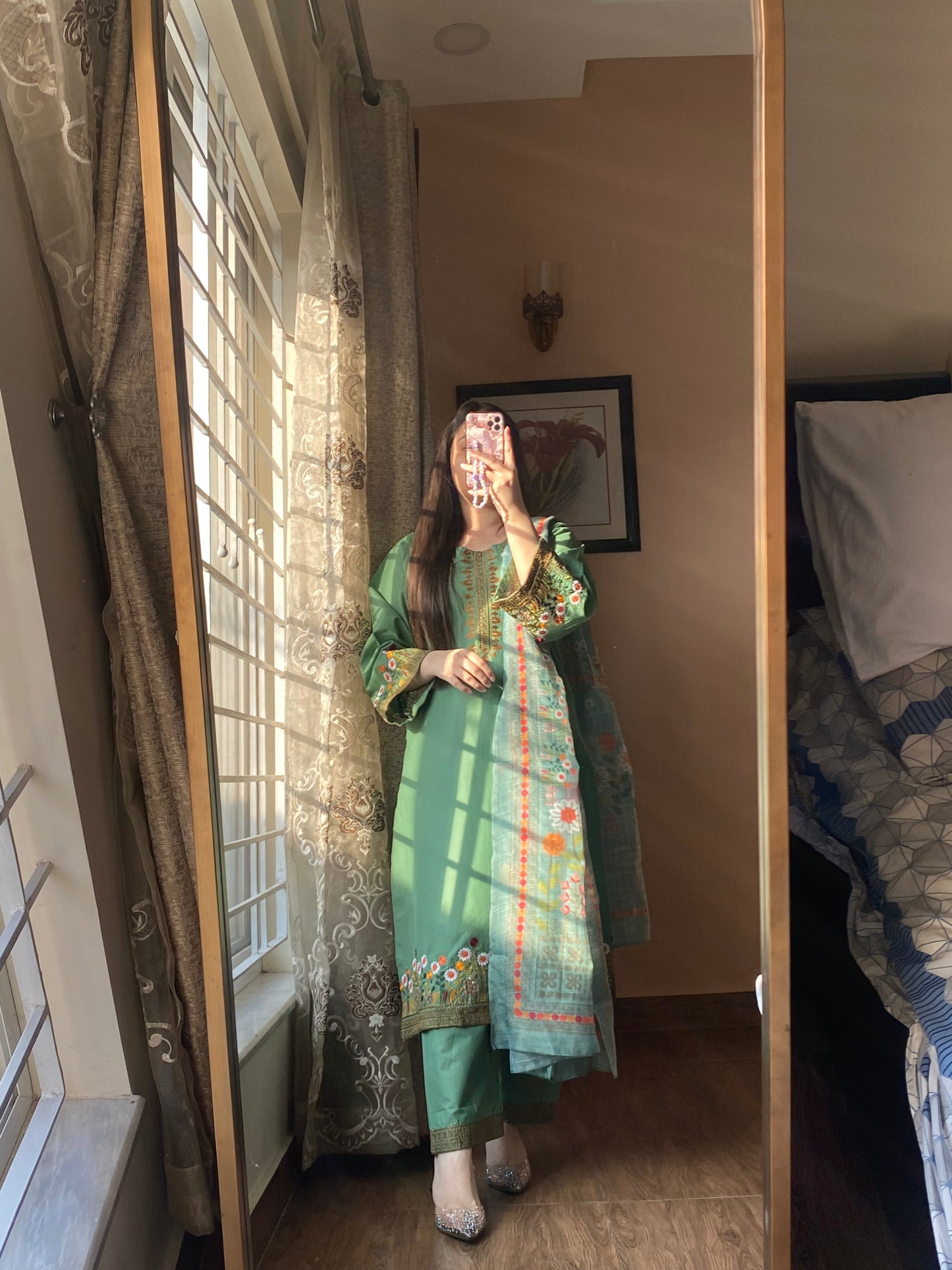 3-Piece Embroidered Lawn Stitched Dress-115