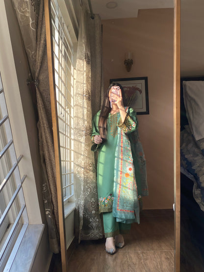 3-Piece Embroidered Lawn Stitched Dress-115