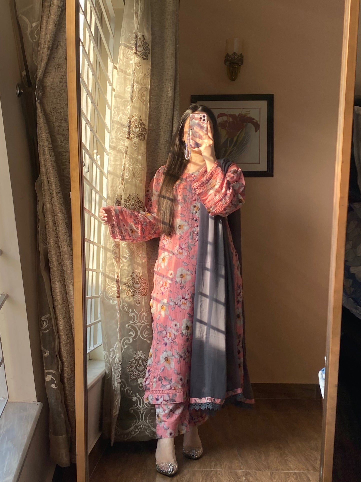 3 Piece -Premium Dobby Lawn Stitched Dress - 238