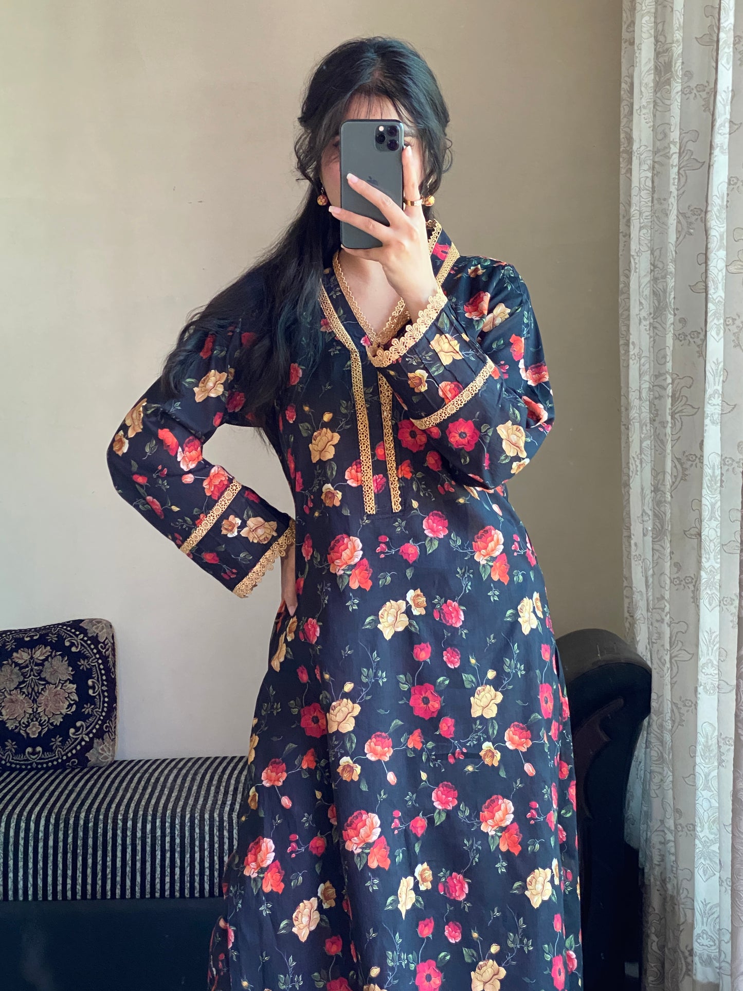 3 Piece - Lawn Printed Stitched Dress - 263