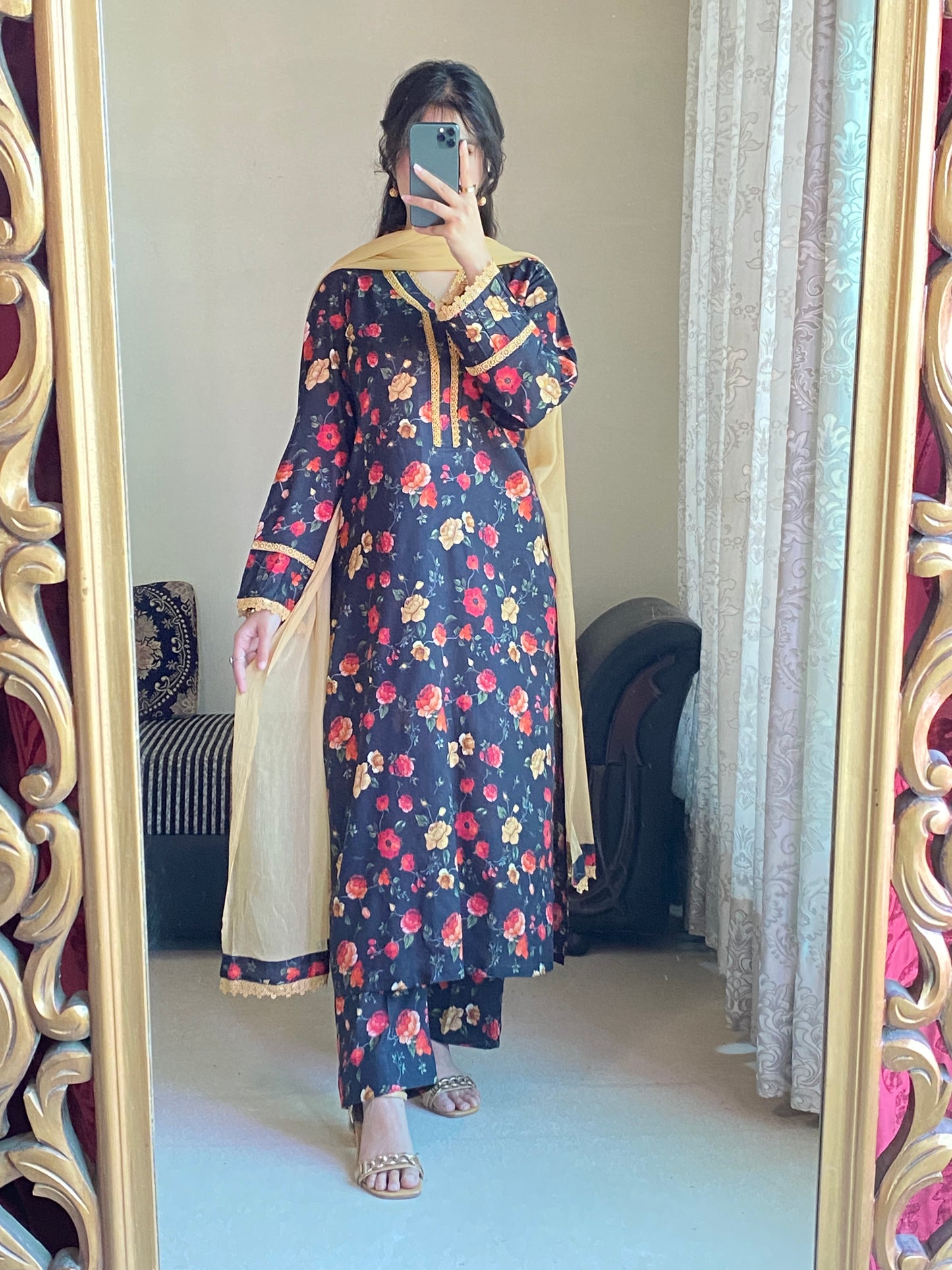 3 Piece - Lawn Printed Stitched Dress - 263