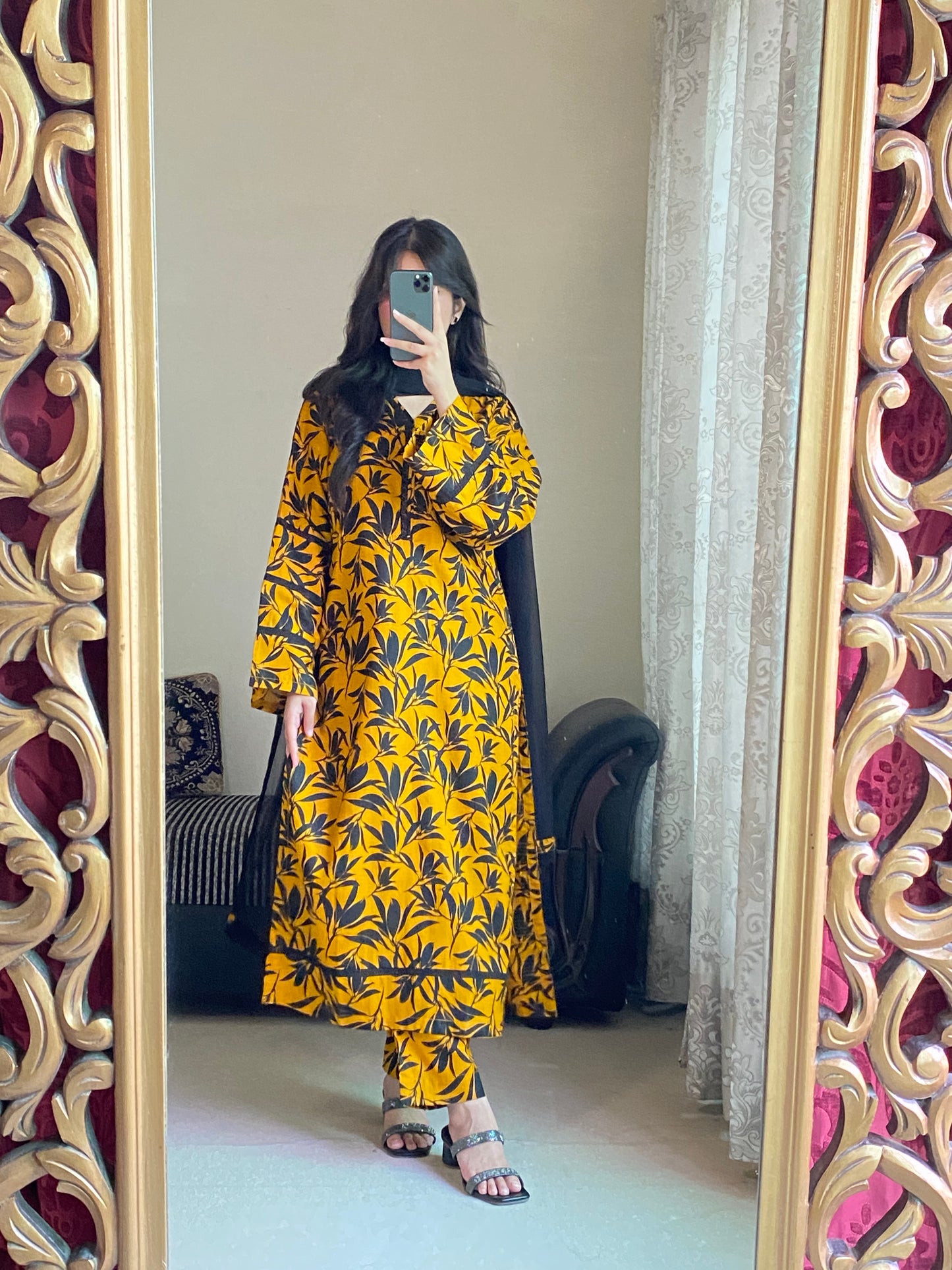 3-Piece Dobby Lawn Stitched Dress - 241