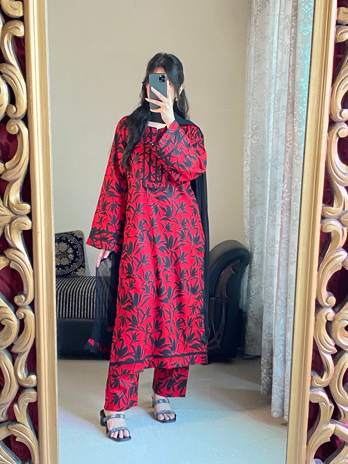 3-Piece Dobby Lawn Stitched Dress - 242