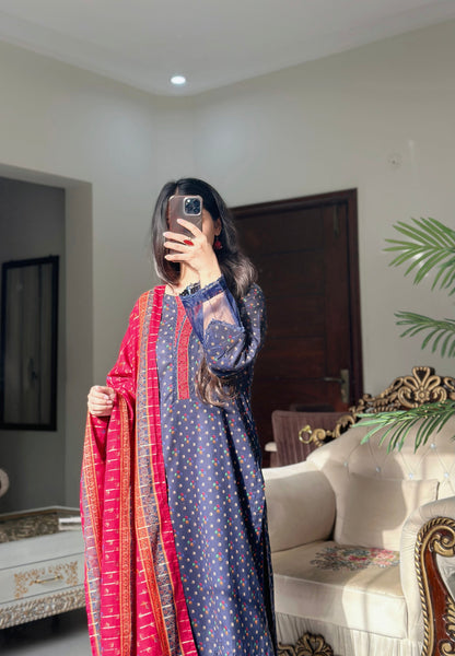 3 Piece - Printed Lawn Stitched Suit-283-B