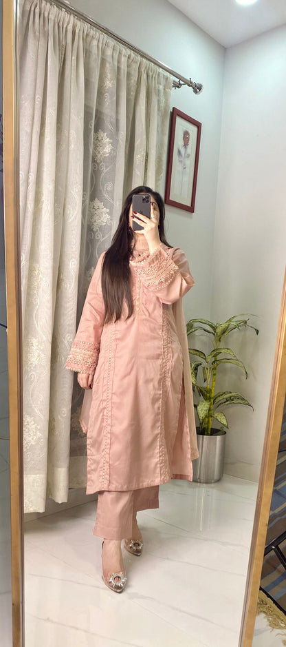 3 Piece - Lawn Stitched Dress-201