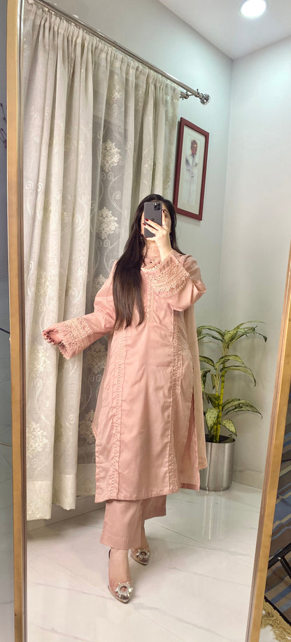 3 Piece - Lawn Stitched Dress-201