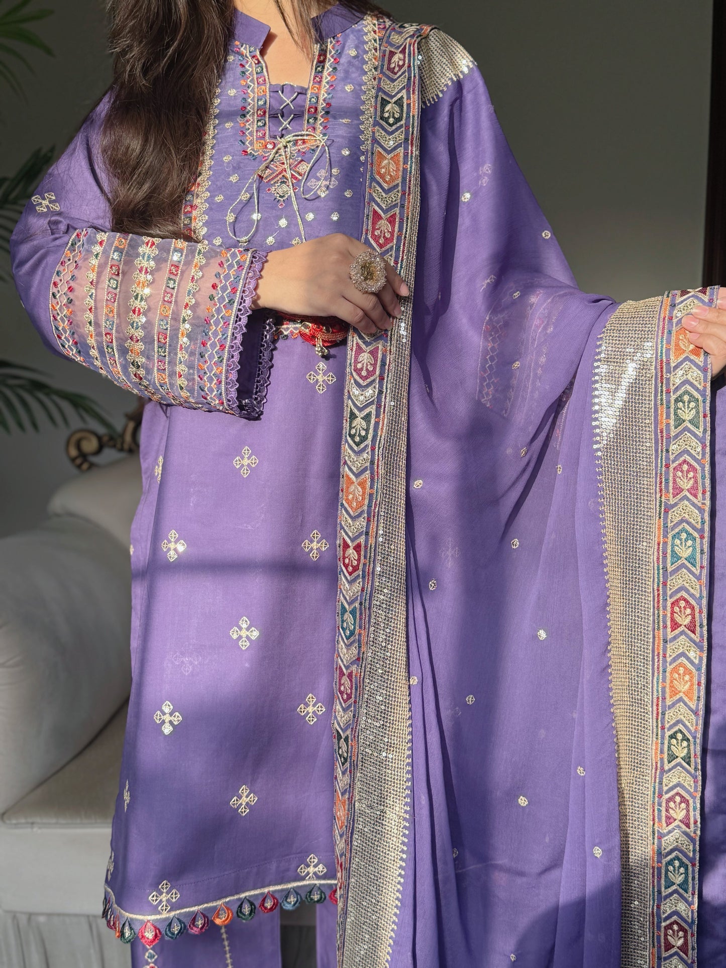 3 Piece - Embroidered Pure Lawn Suit-291
