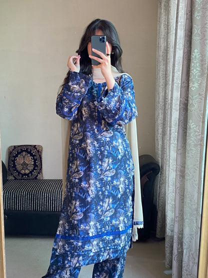 3 Piece - Lawn Printed Stitched Dress - 231