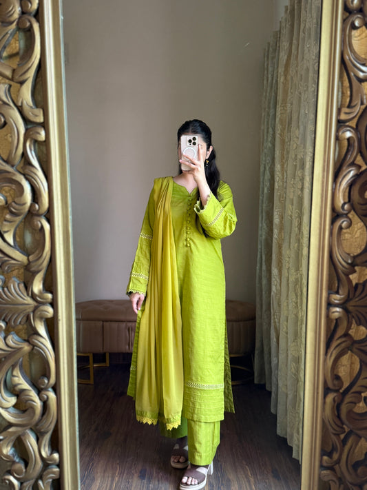 3-Piece Dobby Premium Lawn Stitched Suit-270