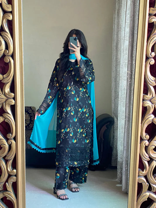 2 Piece - Lawn Printed Stitched Dress - 236