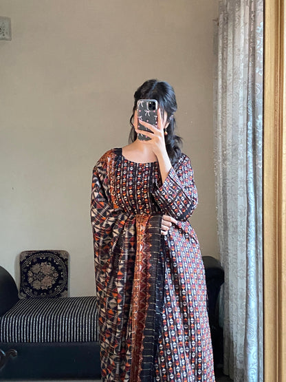 3 Piece -Pure Lawn Stitched Dress -130