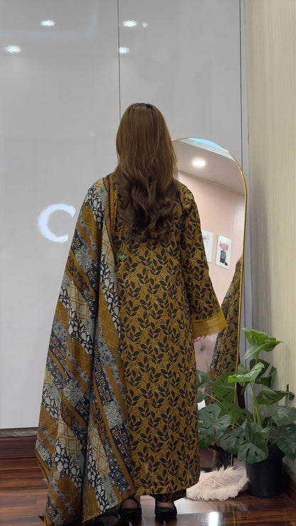 3 Piece - Printed Lawn Stitched Suit-274