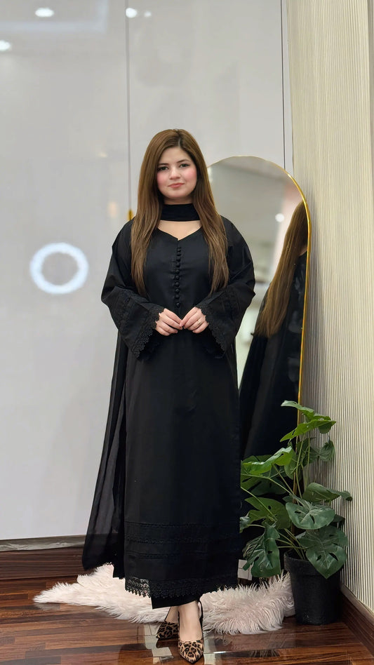 3-Piece Premium Lawn Stitched Suit-275