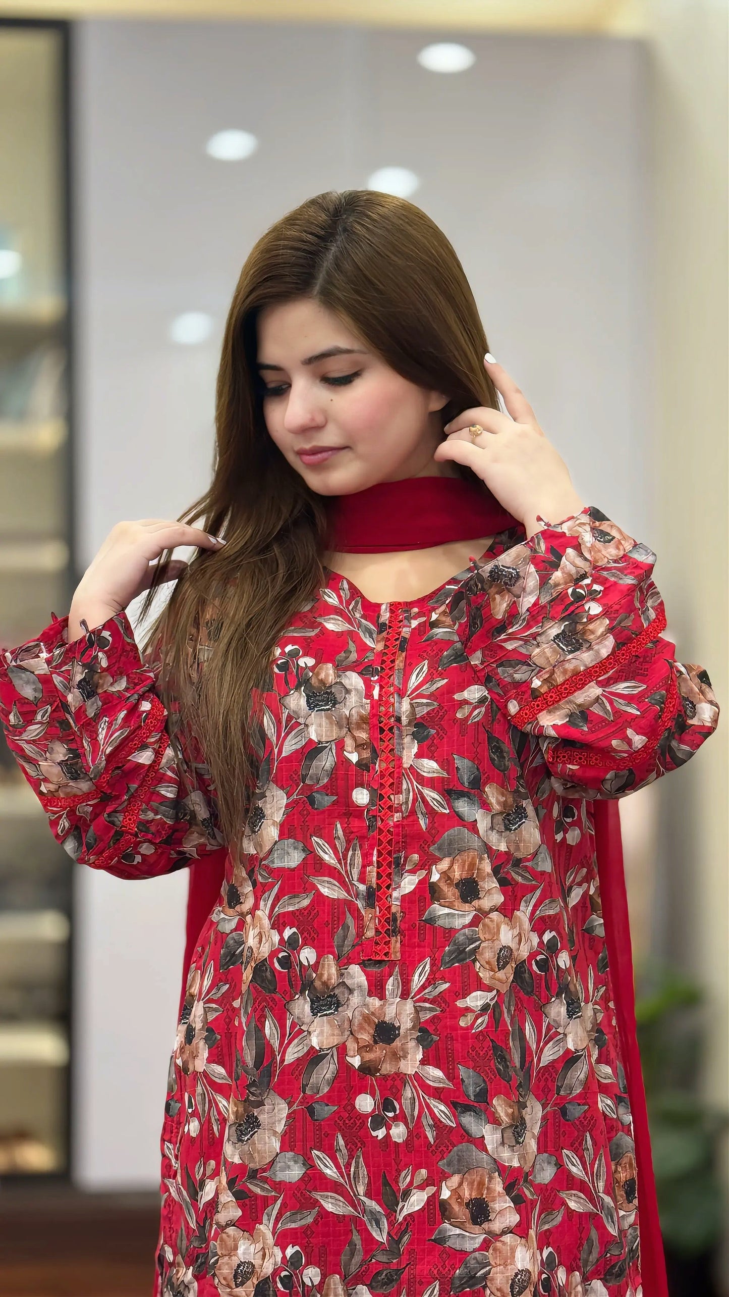 3-Piece Lawn Stitched Dress - 250
