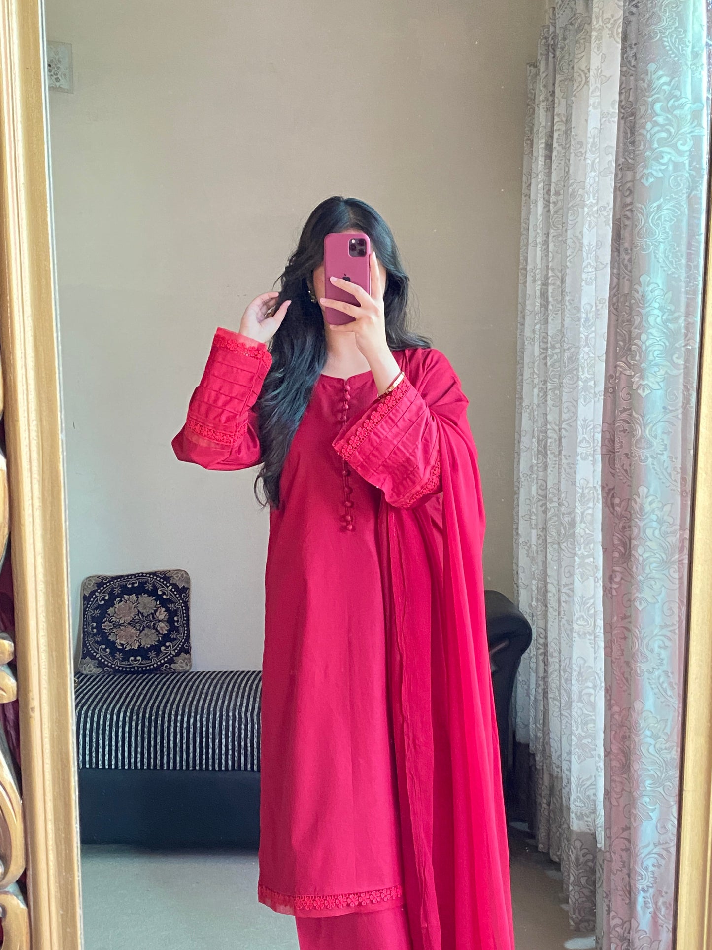 3-Piece Plain Khaddar Stitched Suit-215