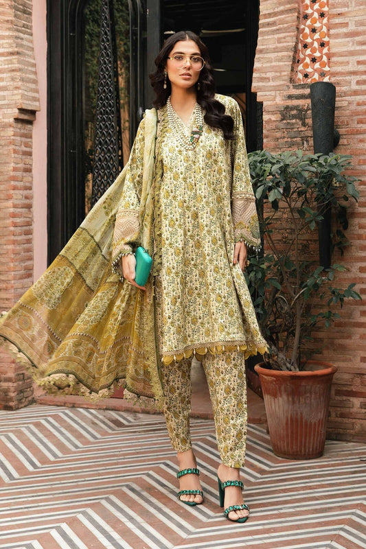 Embroidered Lawn Unstitched 3Pc Suit -MPT-2007-A - Noor e Libaas