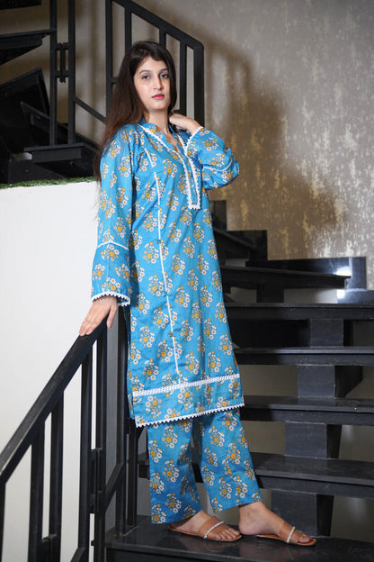 2 PC Premium Stitched Suit - Noor 025
