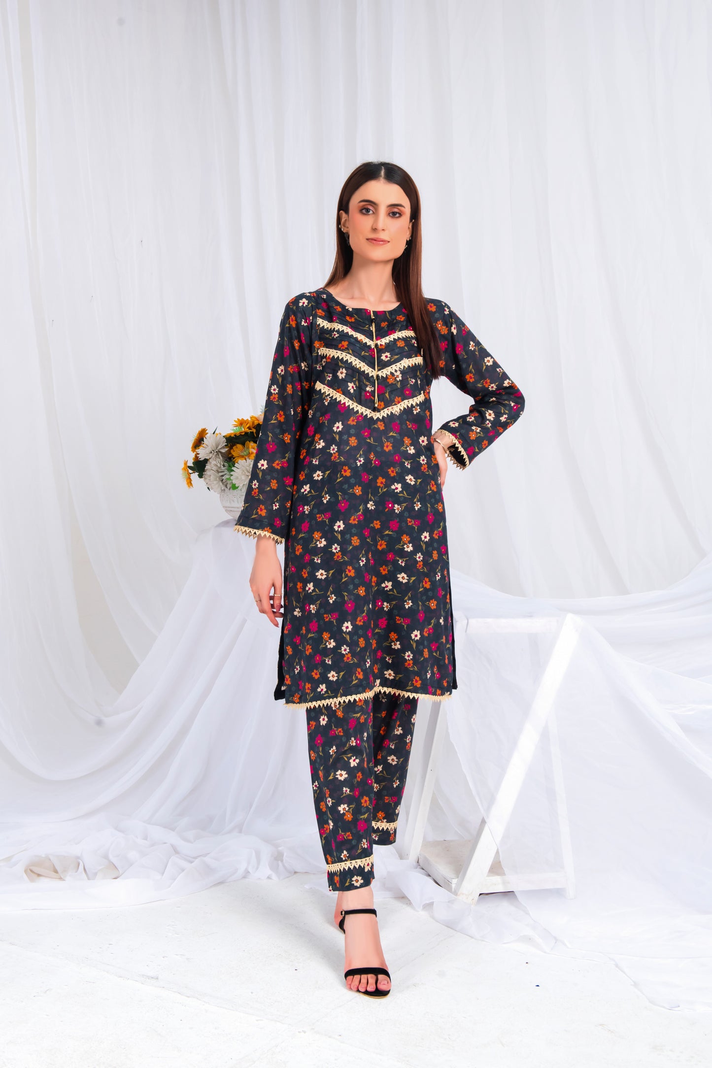 2 PC Premium Stitched Suit - Noor 021