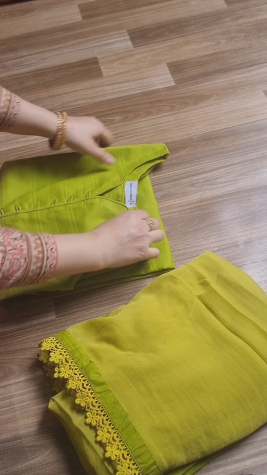 3-Piece Dobby Cotton Lawn Stitched Suit-262