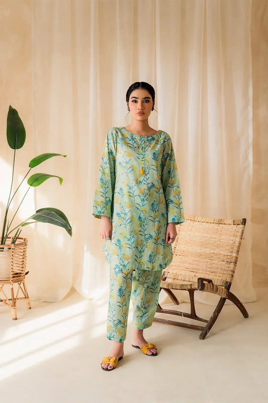 2 PC Stitched Printed Lawn LGN - 010